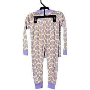 Wonder Nation Two Piece Toddler Matching Sleep Rainbow Patterned Pajama Set NWT